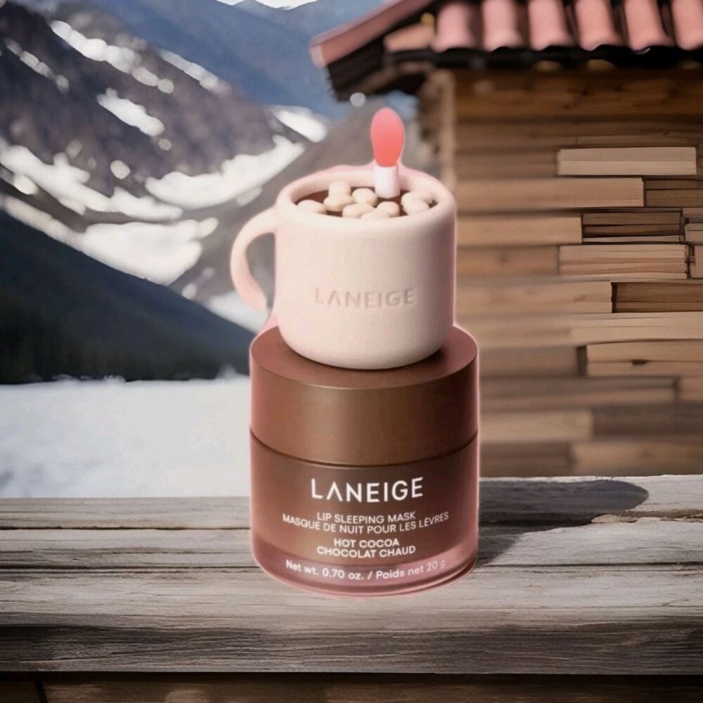 Laneige HOT COCOA Lip Sleeping Mask & TOPPER Set NIB